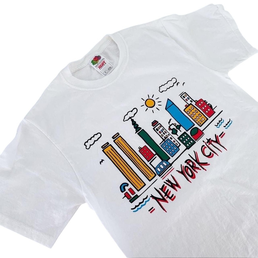 New York City T Shirt Small Skyline Twin Towers